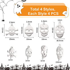 16 шт. 4 стиля подвесок из нержавеющей стали 201 и 304 STAS-UN0060-22