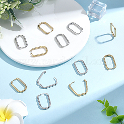 6ペア2色304ステンレススチールオーバルフープピアス  ミックスカラー  26.5x16x2.5mm  ピン：1mm  3pairs / color&nbsp;EJEW-BBC0002-37A