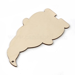 Рождественская тема неокрашенное натуральное дерево большие подвески X-WOOD-B001-10C