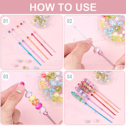 8 шт. 5-х цветные крючки для вязания бисером своими руками из сплава AJEW-CP0006-89