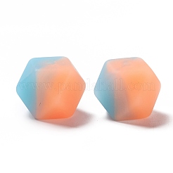 Zweifarbig leuchtende Silikonperlen&nbsp;SIL-I002-02C