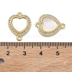 Шармы-соединители из латуни с микропаве из кубического циркония&nbsp;KK-H256-13G