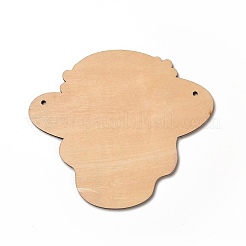 Большие подвески из дерева с односторонним принтом&nbsp;WOOD-I010-09F