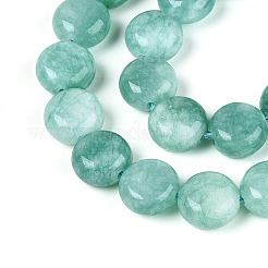 Gefärbt natürlichen weißen Jade Perlen Stränge&nbsp;G-T143-16D
