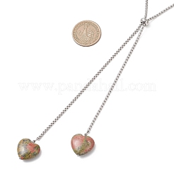 Колье-лариата с цепочкой из нержавеющей стали 304.&nbsp;NJEW-JN05889