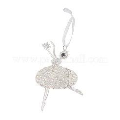 Рождественские прозрачные акриловые балетные большие подвесные украшения HJEW-F017-04