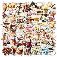 50шт мультяшная кофейная бумажная наклейка STIC-C012-20