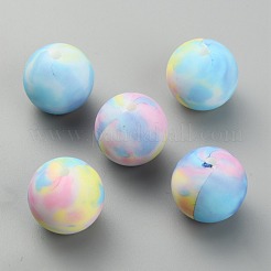 Силиконовые бусины градиентного цвета&nbsp;SIL-TAC0003-06F