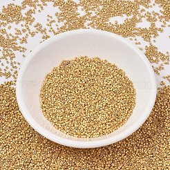MIYUKIデリカビーズ  シリンダー  日本製シードビーズ  11/0  (db0331) マット 24kt ゴールドメッキ  1.3x1.6mm  穴：0.8mm  約10000個/袋  50 G /袋&nbsp;SEED-X0054-DB0331