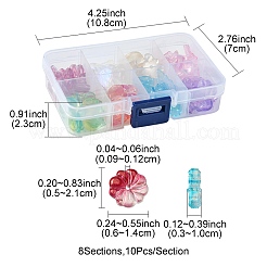 80шт 8 цвета гальванические прозрачные стеклянные бусины&nbsp;EGLA-FS0001-39