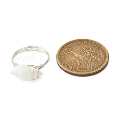 Кольца из натуральной спиральной ракушки RJEW-TA00172-01