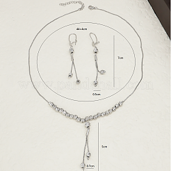 Элегантные винтажные латунные серьги-кисточки и комплекты ожерелий с подвесками для женщин IW4350