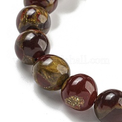 Круглые синтетические золотые клинквантовые камни растягивающиеся брекеты G-P549-02A-04