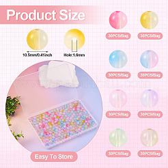 8 пакетик двухцветных прозрачных чешских стеклянных бусин&nbsp;GLAA-TA0002-48