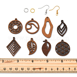 Наборы для изготовления висячих сережек в форме листьев своими руками DIY-FS0008-63B