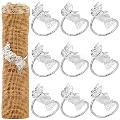 Бабочка железные кольца для салфеток&nbsp;AJEW-WH20070-109S