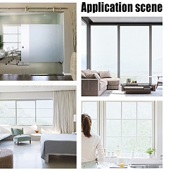 ПВХ статическая цепляющая неклейкая оконная пленка DIY-WH0326-42