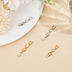 4 шт. 2-х цветные латунные застежки для часов&nbsp;KK-OC0001-53