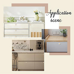 4 шт. стеклянные и латунные ручки для дверцы шкафа FIND-GO0003-97