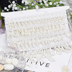 Лента с кисточками из полиэстера и искусственного жемчуга OCOR-XCP0002-82