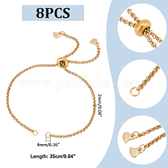 8 шт. 304 нержавеющая сталь коробка цепи слайдер браслет изготовление&nbsp;AJEW-UN00017