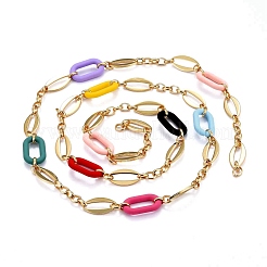 Латунные овальные звенья ручной работы&nbsp;CHC-H102-16G-A