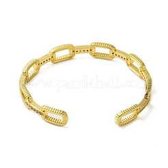 Овальные браслеты-манжеты из кубического циркония BJEW-P336-08G