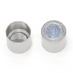 真鍮製マグネットクラスプ  コラム  革ブレスレット作りに  プラチナ  20x11mm&nbsp;FIND-TAC0002-074P