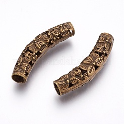 Цветочный узор бисер полые трубки сплава PALLOY-K192-55AB-NF