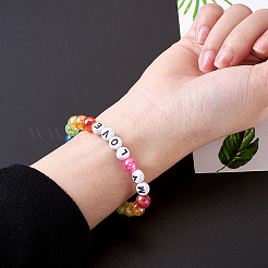 Прозрачных бусин акриловые треск CACR-TA0001-03