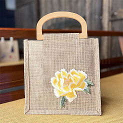 4 шт. 2-х цветные деревянные ручки для сумок в форме буквы D FIND-WR0008-21