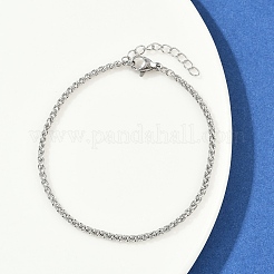 Браслеты-цепочки из нержавеющей стали 304 для унисекс BJEW-K282-01A-P