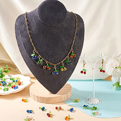 28 шт. 7-х цветные прозрачные стеклянные подвески&nbsp;PALLOY-TAC0187