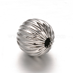 Круглые рифленые бусины из нержавеющей стали 304 STAS-I050-01-12mm