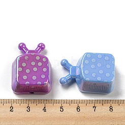 Непрозрачные акриловые бусины с УФ-покрытием&nbsp;X-OACR-E031-07