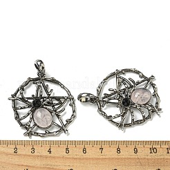 Природного розового кварца подвески G-P547-05AS-05