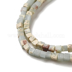 Синтетические бусины пряди аква терра яшма G-B064-A26