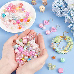 240шт 8 цвета акриловые бусины MACR-PH0001-82