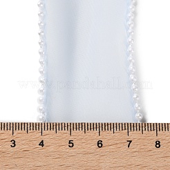 5 ярд сетчатой ленты с жемчужной окантовкой из АБС-пластика для изготовления бантов&nbsp;OCOR-B004-01A-05