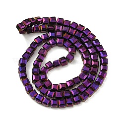 Стеклянные бусины с гальваническим покрытием &nbsp;EGLA-D018-6x6mm-84