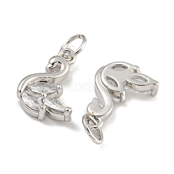 Покрытие стойки латунь микропаве прозрачные кубические циркониевые подвески&nbsp;KK-U030-23P