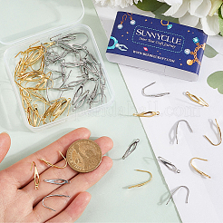 80 шт. 2-х цветные крючки для сережек из нержавеющей стали 304 STAS-SC0009-24