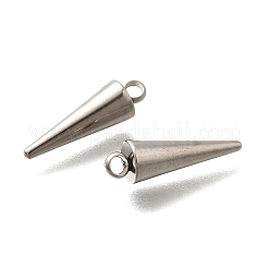 ステンレスペンダント201個  コーンチャーム  ステンレス鋼色  16.5x5mm  穴：1.8mm&nbsp;STAS-F311-05P-08