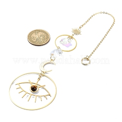 Подвеска из натурального тигрового глаза HJEW-TA00138