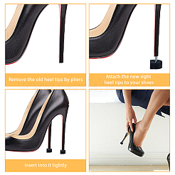 20 пара 5 стилей резиновые с железными пятками-ограничителями FIND-DC0005-60