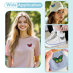 1 упаковка полиэстеровой ткани для вышивки с термоприклеиваемыми/пришивными заплатками&nbsp;DIY-TA0013-52