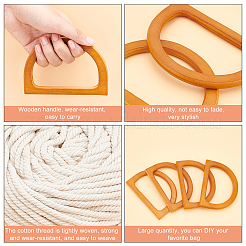 4 poignée de sac en bois&nbsp;DIY-PH0008-20