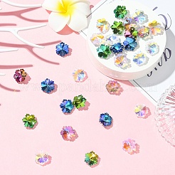 30 шт. гальванические стеклянные подвески&nbsp;EGLA-YW0005-23