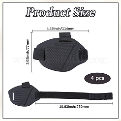 オートバイと自転車に乗るためのポリエステルとPVC保護シフターカバー4個。  ブラック  114x77x9mm&nbsp;AJEW-GF0013-50
