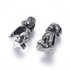 304 нержавеющая сталь щенок европейские бусины STAS-I121-02AS